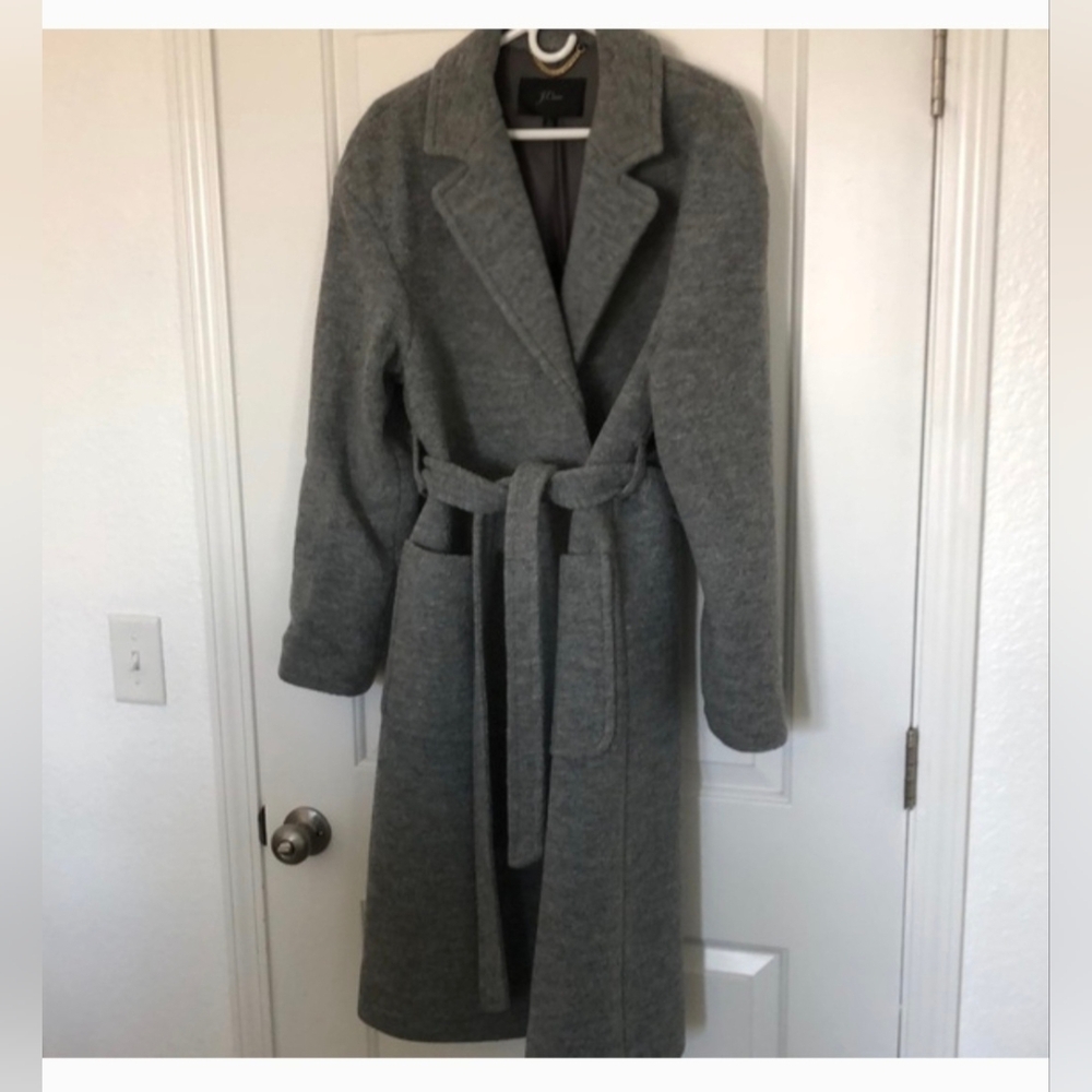 J. Crew Limited Edition Heather Gray Boiled Wool Coat